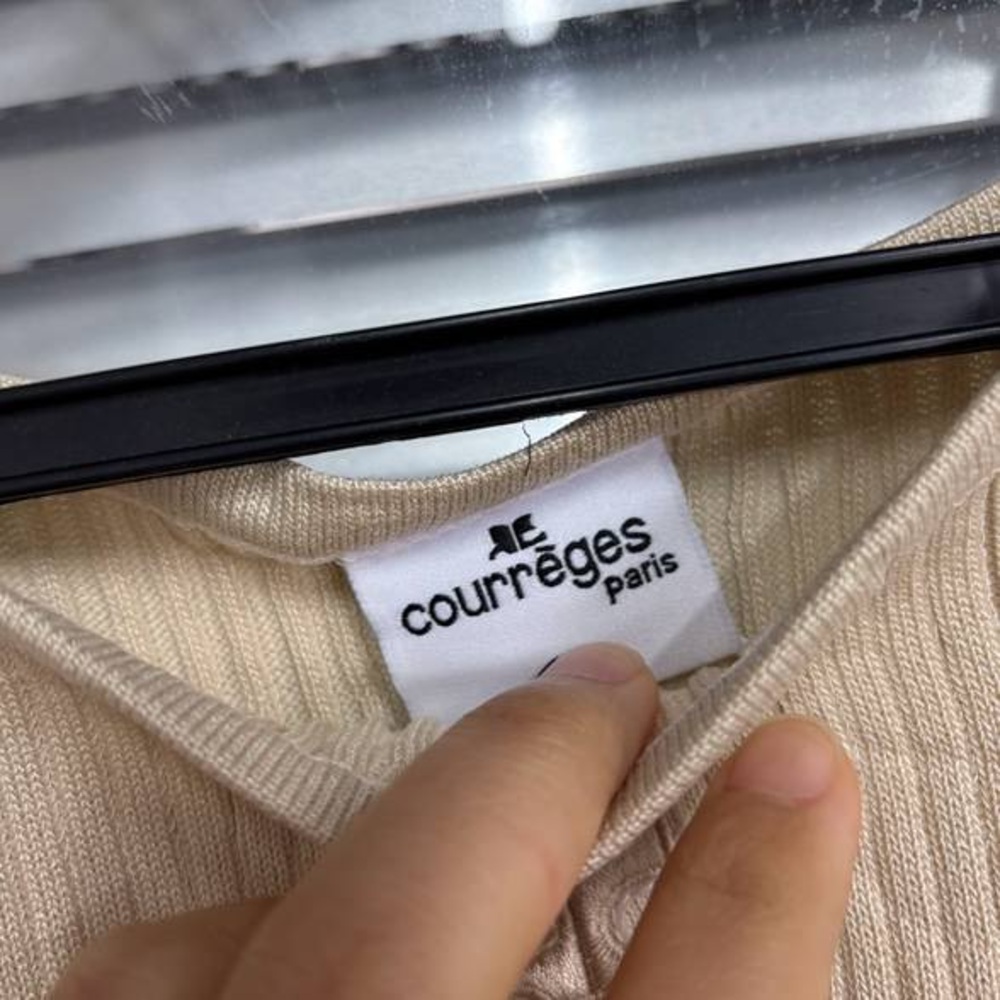 Beige Ribbed Tank Top - Picture 3 of 5